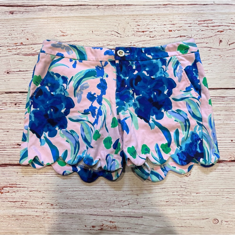 Lilly Pulitzer Buttercup Knit Shorts in Pink Tropics Sweet Pea Sz 6